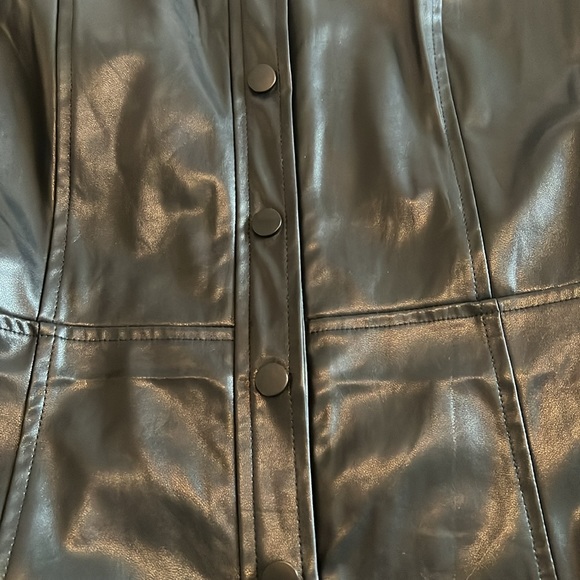 COPY - Black Leather Puff-Sleeve Dress!! - Picture 5 of 6